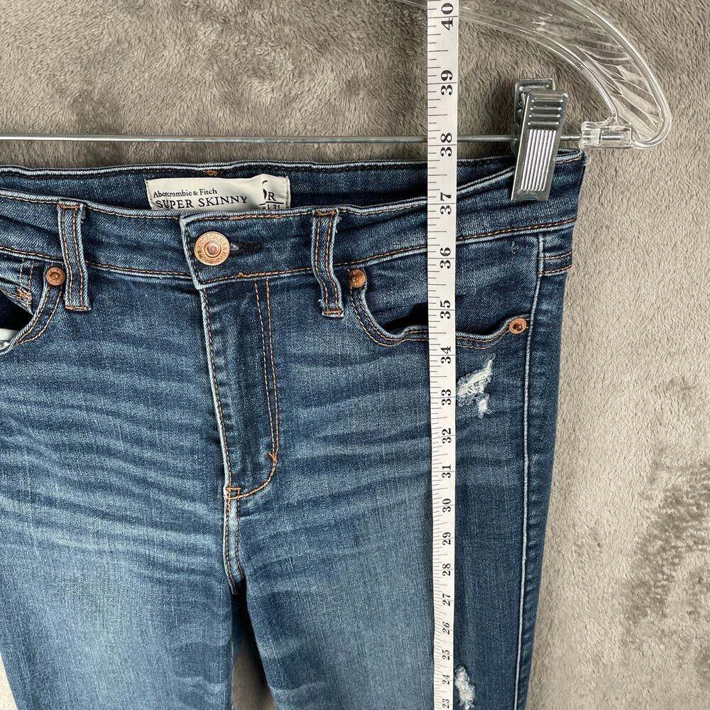 Abercrombie & Fitch Super Skinny Ankle High Rise Jeans Womens 6R Medium Wash Y2K - Picture 5 of 7